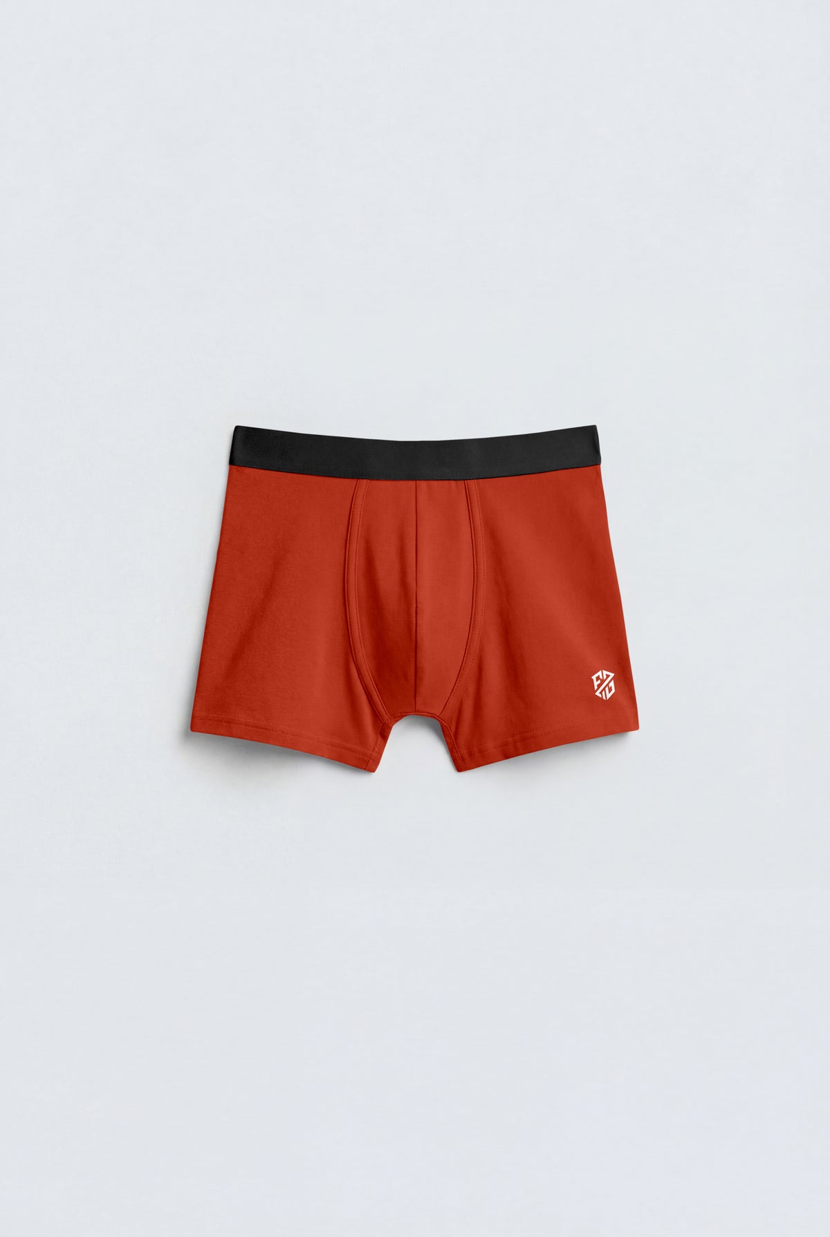 Men's Premium Cotton Stretch Boxer Briefs – Burnt Orange / Rust with Signature Performance Waistband