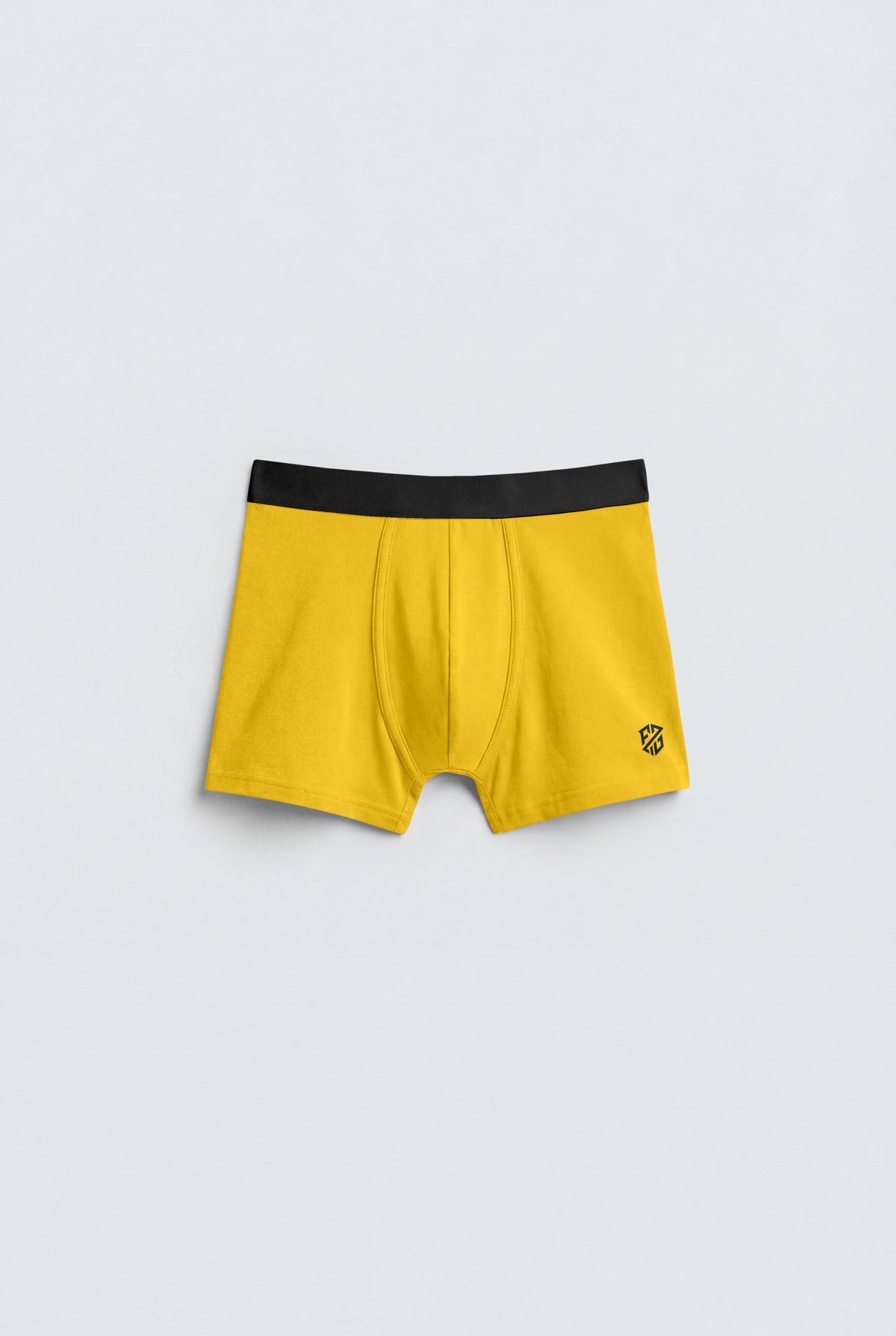 Men's Premium Cotton Stretch Boxer Briefs – Mustard Yellow & Black
