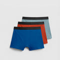Men's Premium Cotton Stretch Boxer Briefs (Pack of 3) – Essential Blue Collection