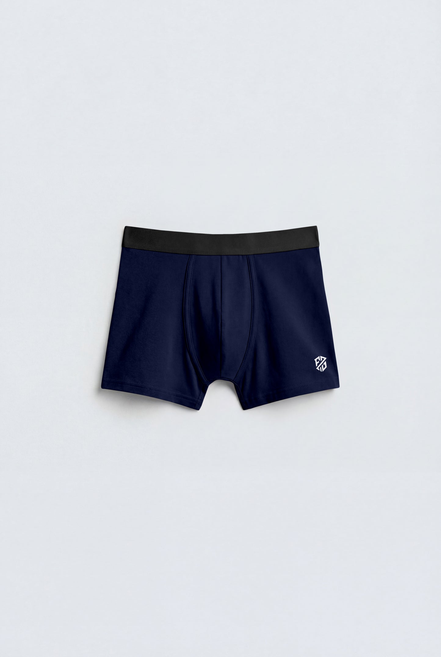 Men's Premium Cotton Stretch Trunk – Midnight Navy with Black Waistband