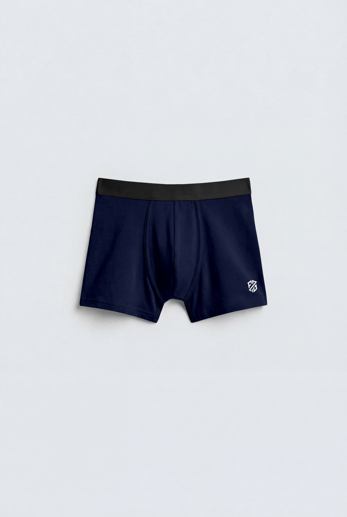 Men's Premium Cotton Stretch Trunk – Midnight Navy with Black Waistband
