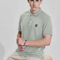 Men's Sage Slim Fit Cotton Dark Grey Polo T Shirt