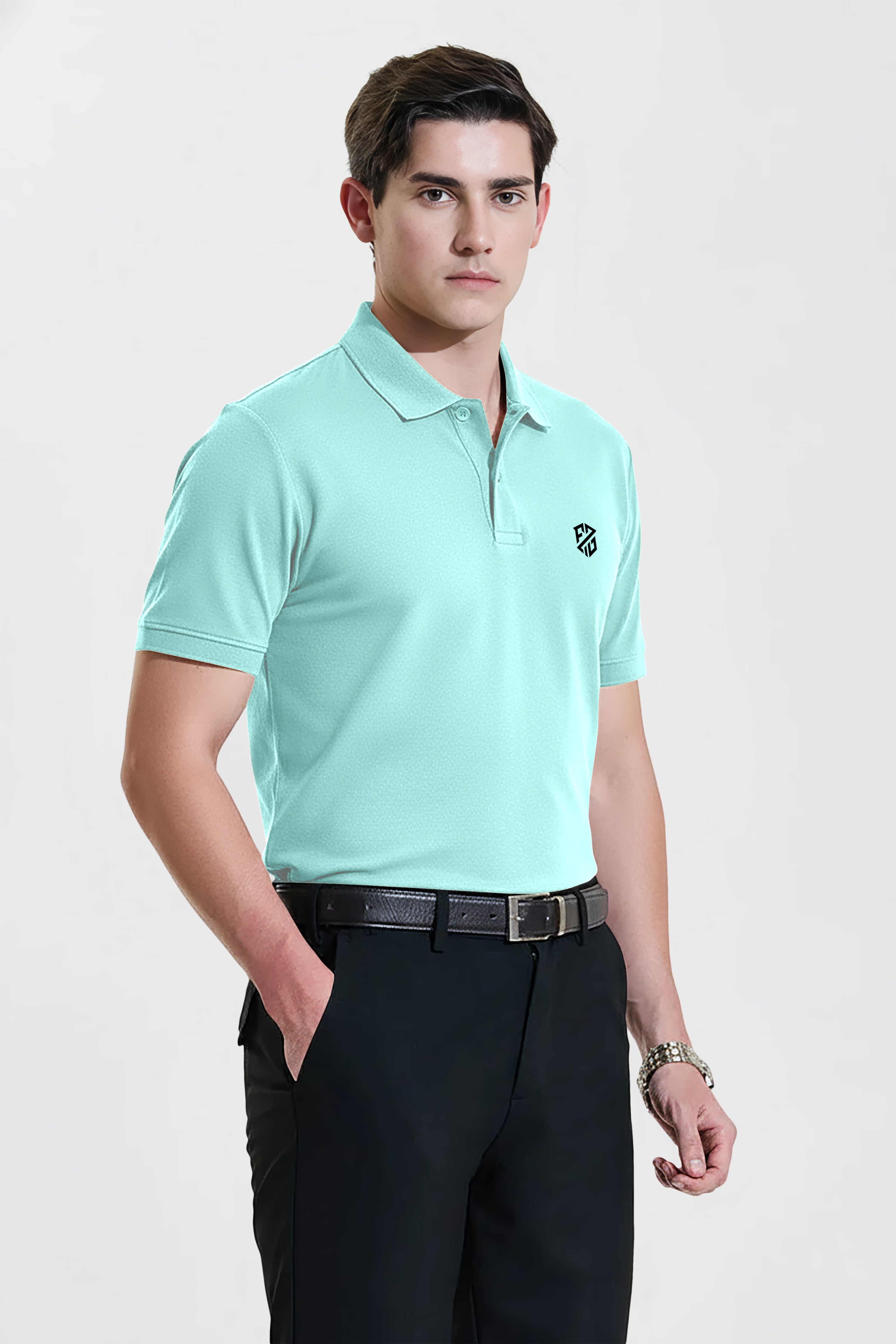 Mustard Mint Polo T Shirt: Summer Cotton Top