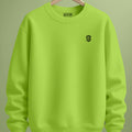 Neon Green Relaxed Sweatshirt: Trendy Pop of Color