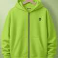 Neon Green Relaxed Sweatshirt: Trendy Pop of Color