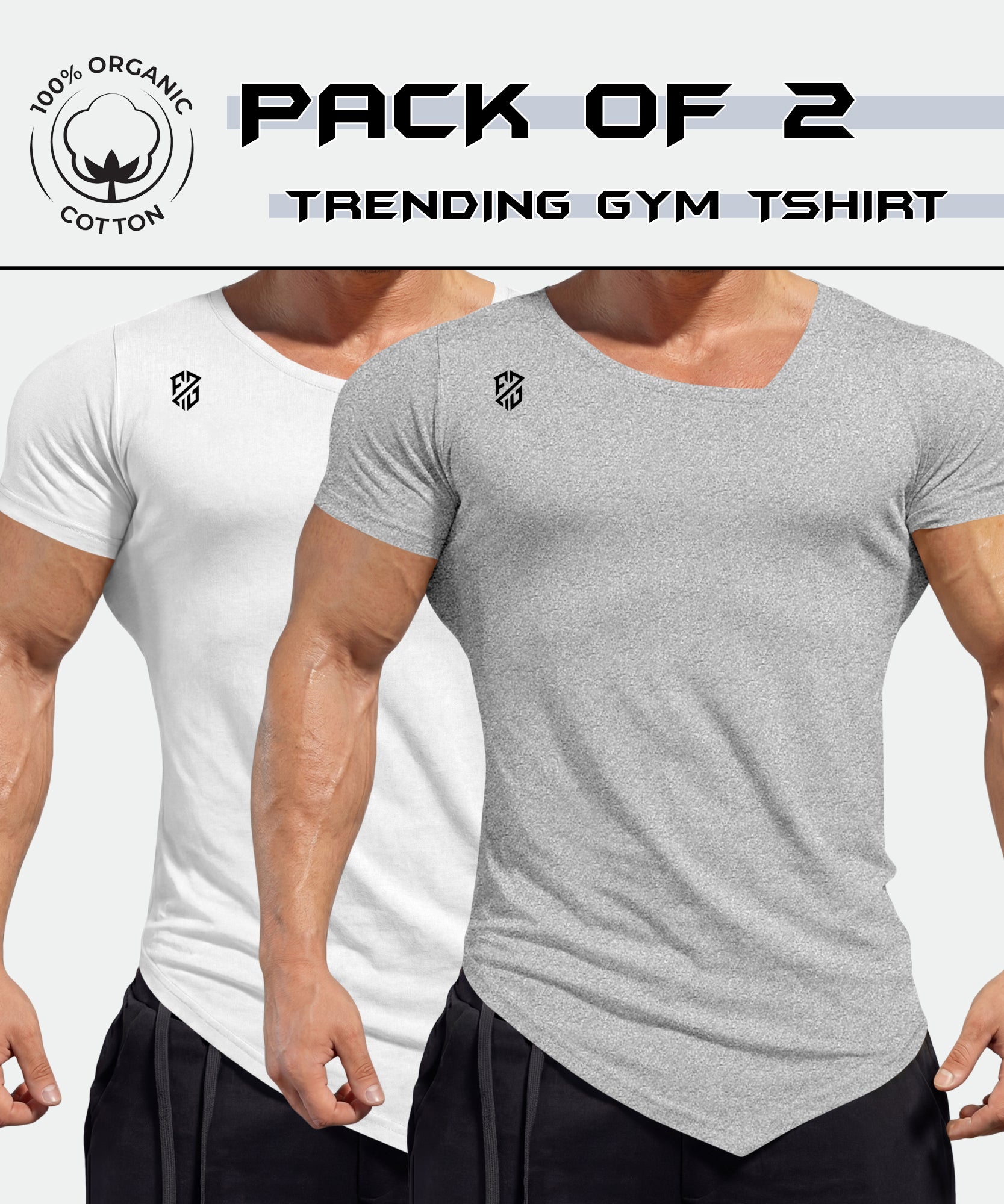 Premium Active Gym TShirt Pack of 2 Ultra Comfort