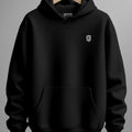 Premium Black Solid Hoodie: Regular Fit Comfort Style