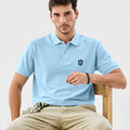 Premium Men’s Solid Cotton Sky Blue Polo T Shirt