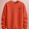 Premium Orange Sweatshirt: Relaxed Fit Casual Style