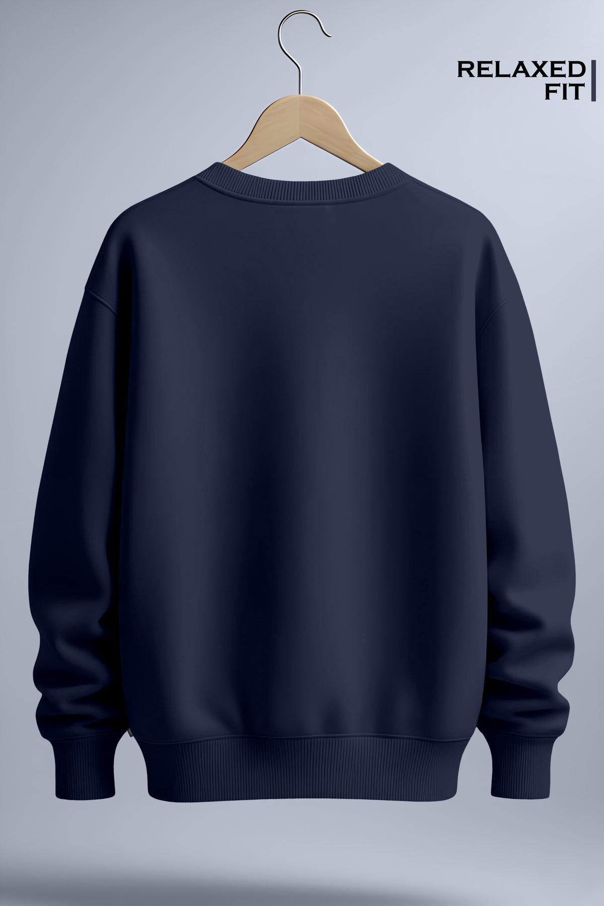 Premium Relaxed Fit Sweatshirt: Minimalist Crewneck - Hover Image