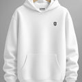 Premium White Minimalist Hoodie: Regular Fit Comfort