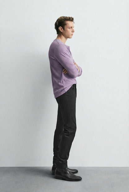 The Pastel Essential – Men’s Soft Lavender Henley