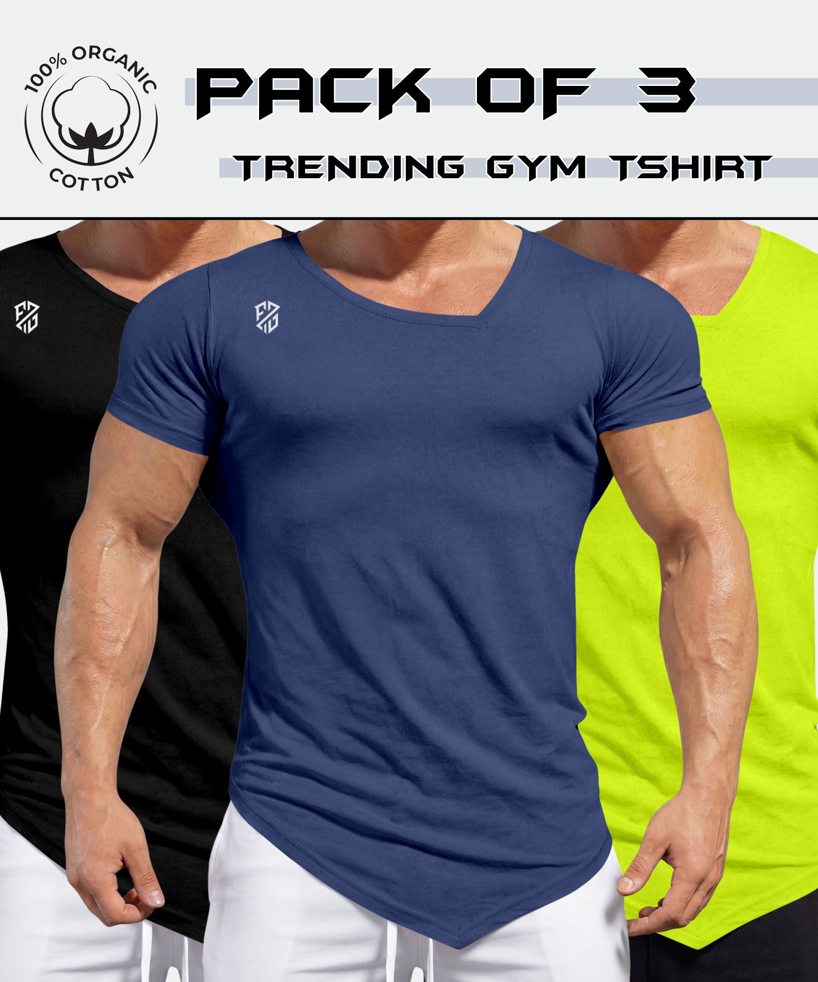 Trio of Performance Workout Tshirts For Men - Ultra Breathable