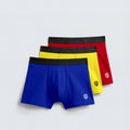 Upgrade your daily essentials with our vibrant 3-pack of high-performance boxer briefs.