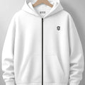 White Relaxed Fit Sweatshirt: Clean Minimalist Look