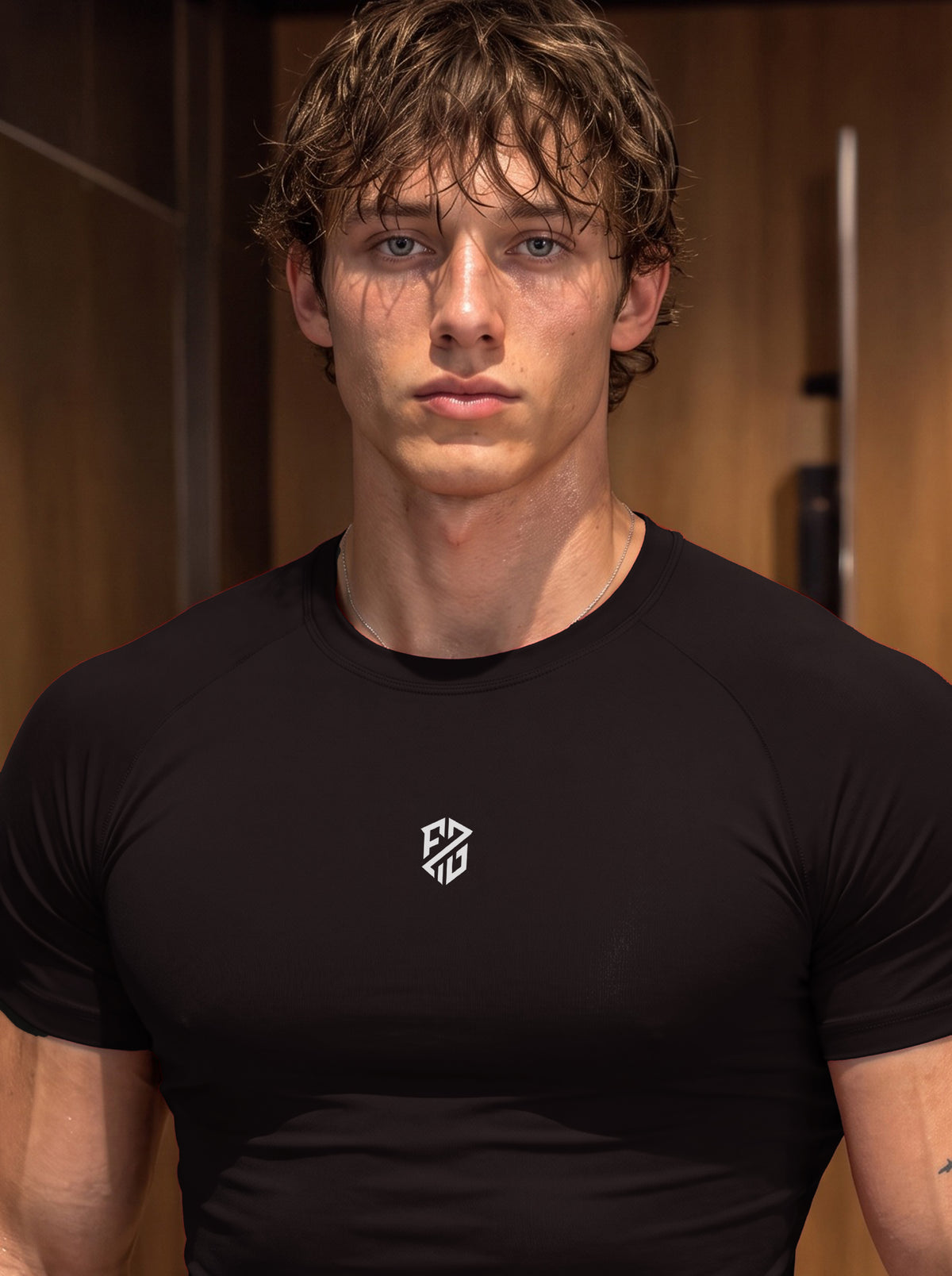 Compression Half Sleeves T shirt - Black